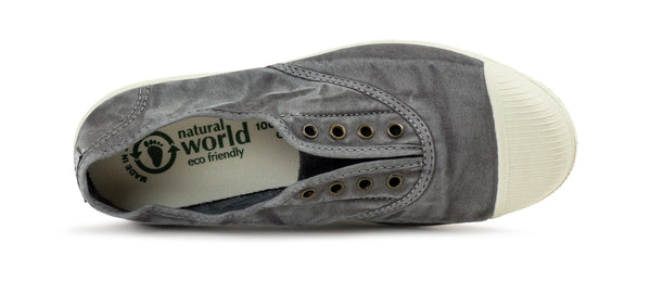 Eco Canvas Pumps in Mustard and Faded Grey