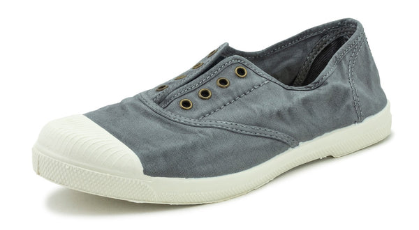 Eco Canvas Pumps in Mustard and Faded Grey