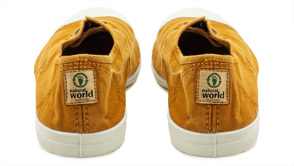 Eco Canvas Pumps in Mustard and Faded Grey