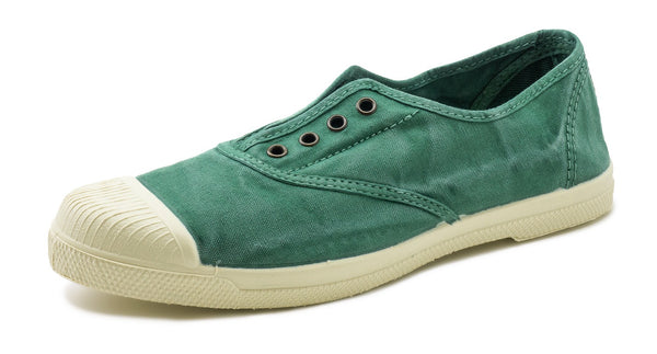 Eco Canvas Pumps in Sea Blue and Basil Green