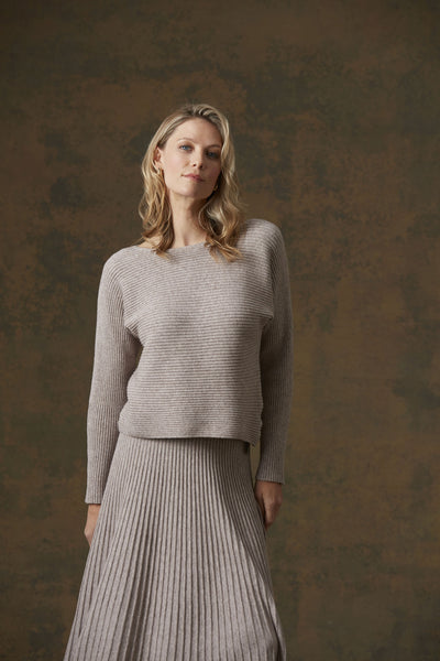 Ribbed Sweaterin Taupe
