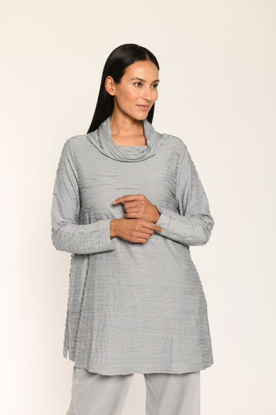 Longline Textured Tunic in Silver