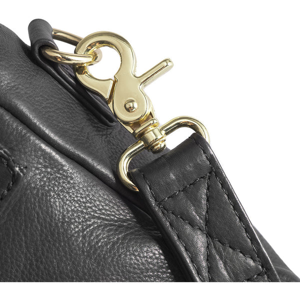 Cross Body Bag in Black and Dark Brown