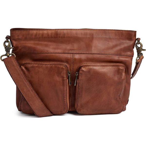 Leather Shoulder Bag in Vintage Cognac and Vintage Brown