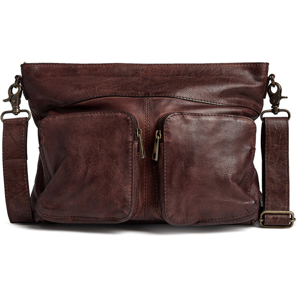 Leather Shoulder Bag in Vintage Cognac and Vintage Brown