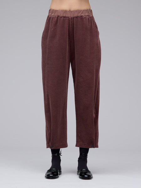 Button Pleat Pant Lux Cord in Seal