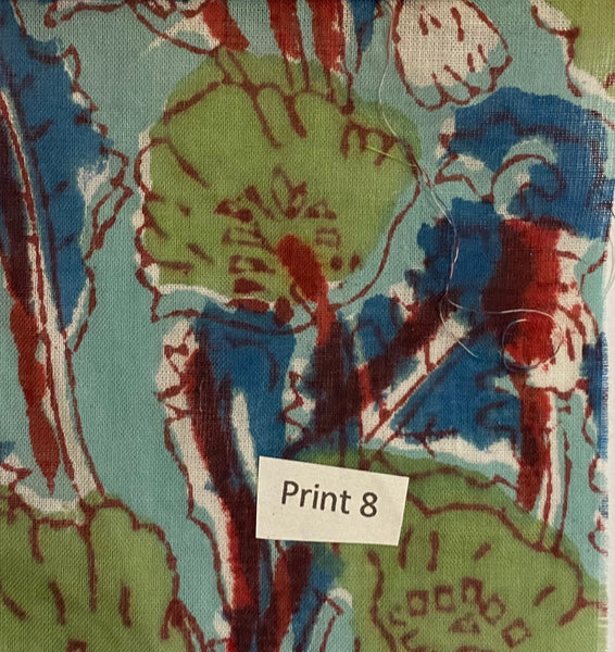 Cotton Block Print Scarf Various Colours/Prints