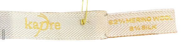 Silk Merino Mix Scarf Beige with Cheetah Design