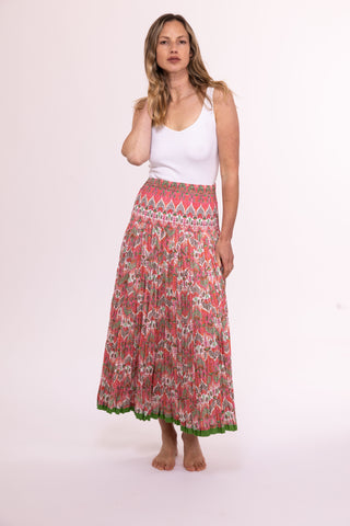 50 Panel Skirt Hand Block Printed Cotton in Various Colours