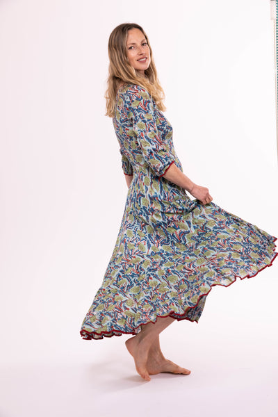 Ruby Sundress in Green-Blue