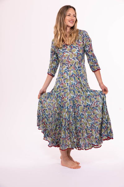 Ruby Sundress in Green-Blue