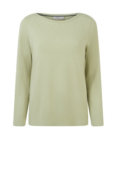 Veesha Top Brushed Interlock Deepest Teal and Tea