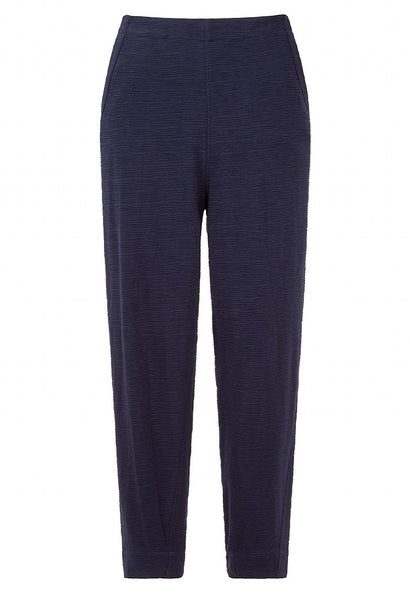 Mila Trouser Slubbed Jacquard Navy