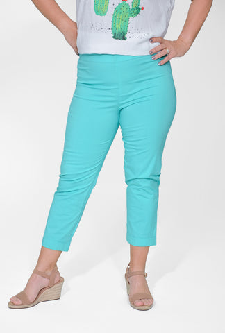 Bangalene Capri Pant with Pocket Aqua and Navy