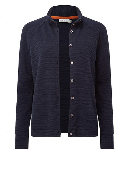 Ondine Top Slub Modal Jacquared Navy