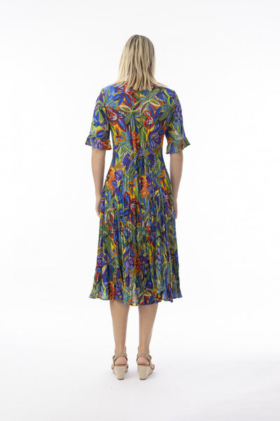 Zappalar Print Godet Dress