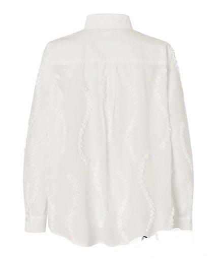 MaImma Shirt in White Embroidery Jet Stream