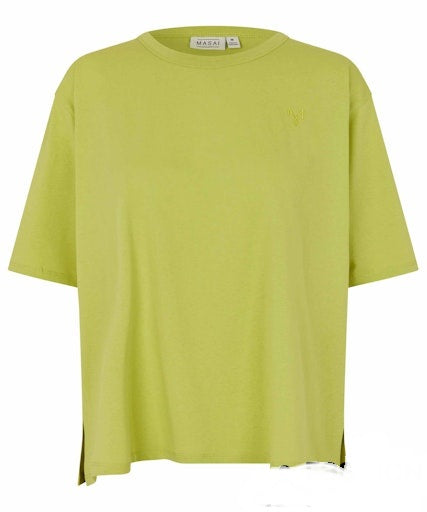 MaDoreann Tee in Chartreuse  and Black