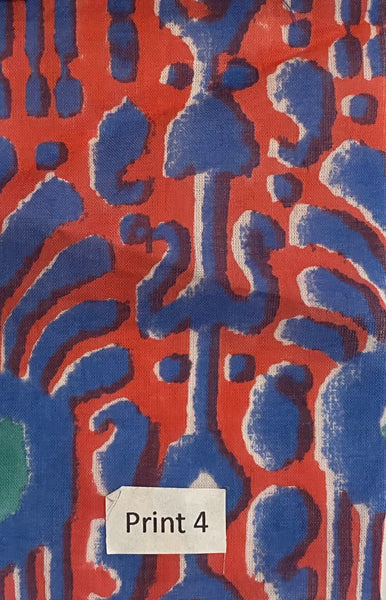 Cotton Block Print Scarf Various Colours/Prints