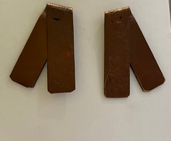 Folded Strip in Turquoise-Copper-Silver-Blue