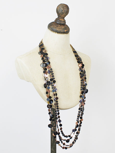 Long 4 Strand Sequin Necklace