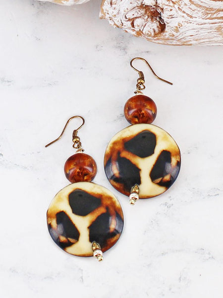 Resin Disc Earrings