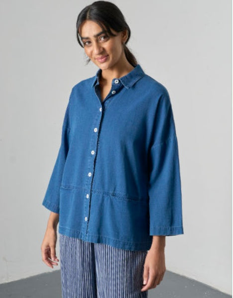 Anya Oversize Shirt in Denim