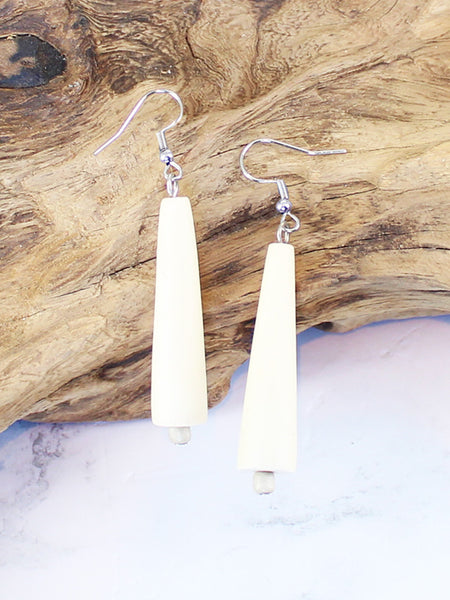 Wooden Cone Earrings in 3 Colourways