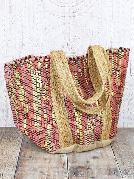 Upcycled Scrap Leather Tote