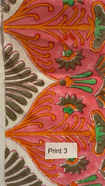 Jugnu Kaftan in Pink Block Print