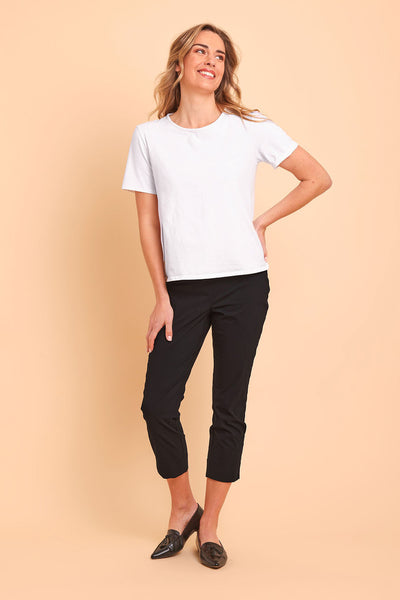Fuss Free Cropped Capri Trousers Various Colours