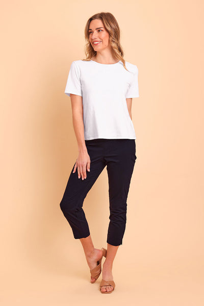 Fuss Free Cropped Capri Trousers Various Colours