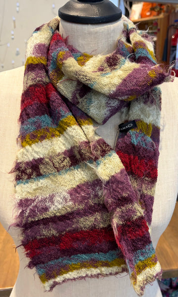 Japanese Pure Merino Wool Scarf Purple