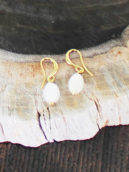 Simple Drop Earrings Various Stones