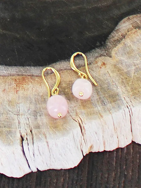 Simple Drop Earrings Various Stones