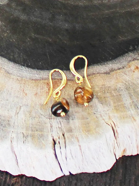 Simple Drop Earrings Various Stones