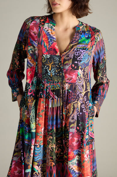 Winter Patchwork Dress - Multi