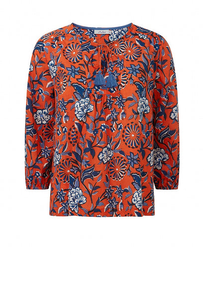 Savinda Top Trailing Botanical Red Orange