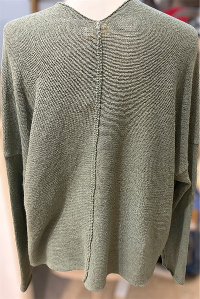 V Neck Pullover Sage