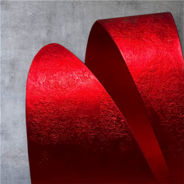 Curved Cuff Bracelet in Silver-Red-Copper