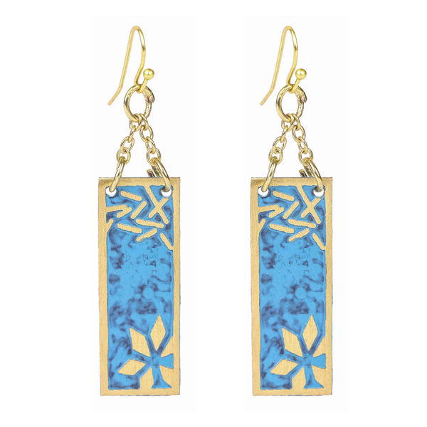 Vaatika Earrings in Blue and Green