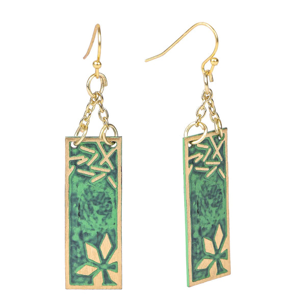 Vaatika Earrings in Blue and Green