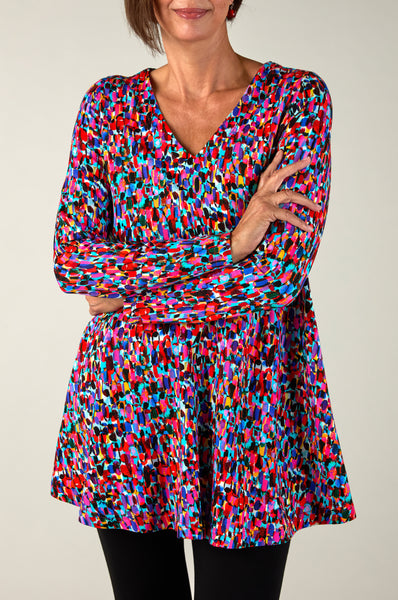 Painted Spot Jersey Tunic Multi