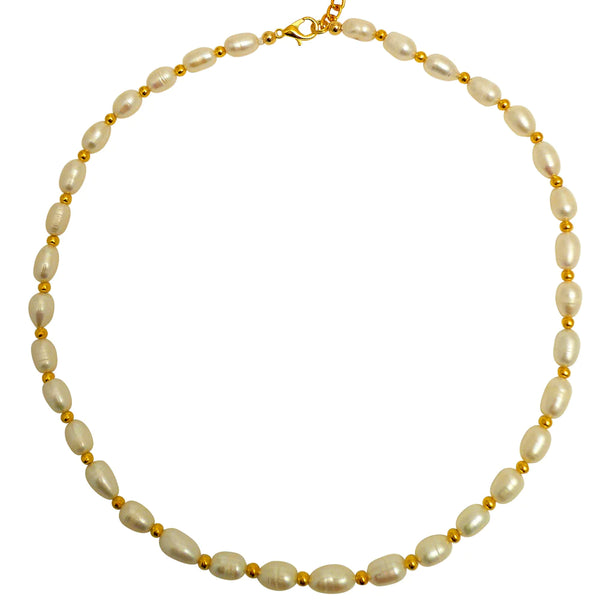 White Pearl Necklace Freshwater Pearls