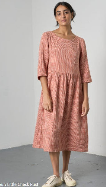 Orla Day Dress in Rust