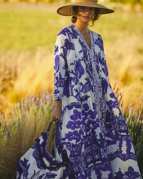Giant Willow Blue Pinch Pleat Dress