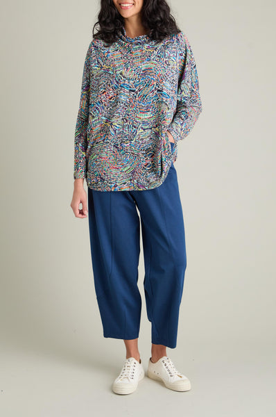 Patchwork Fields Jersey Top Multi