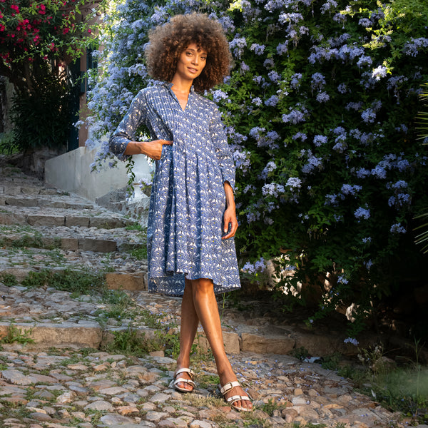 Marie Dress Palmer Blue