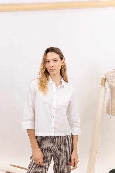 Zest Oversized Cotton Shirt White