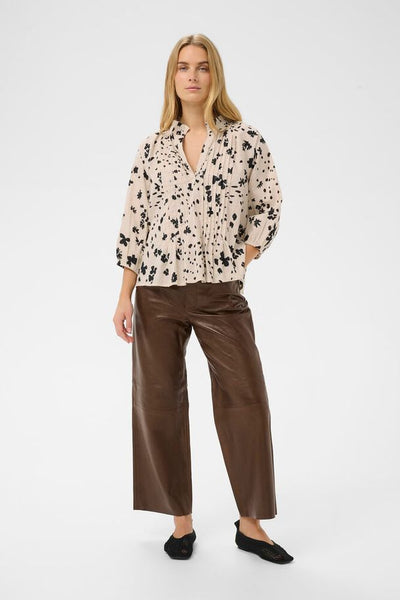 Aletta Blouse Black Dot Flower